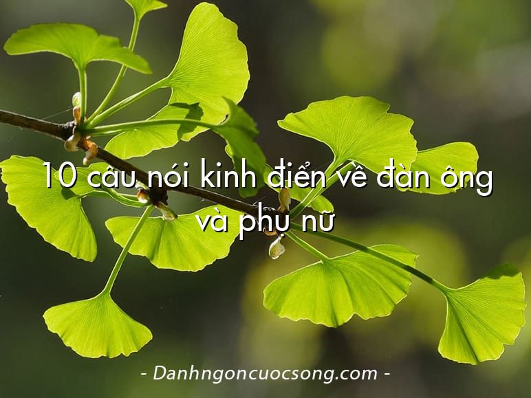 10 câu nói kinh điển về đàn ông và phụ nữ