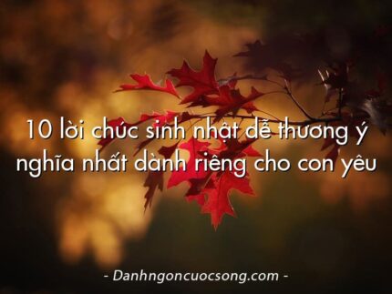 10 lời chúc sinh nhật dễ thương ý nghĩa nhất dành riêng cho con yêu