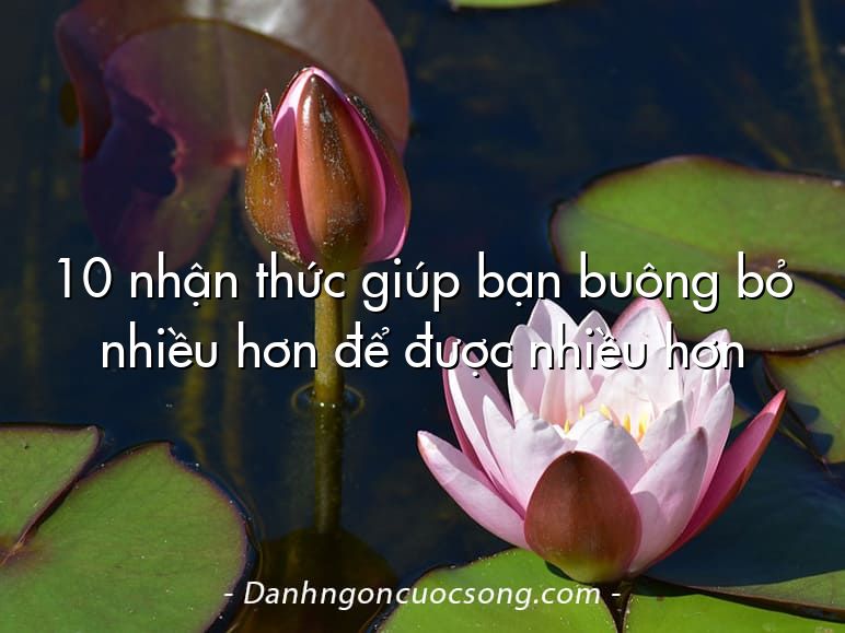 10 nhận thức giúp bạn buông bỏ nhiều hơn để được nhiều hơn