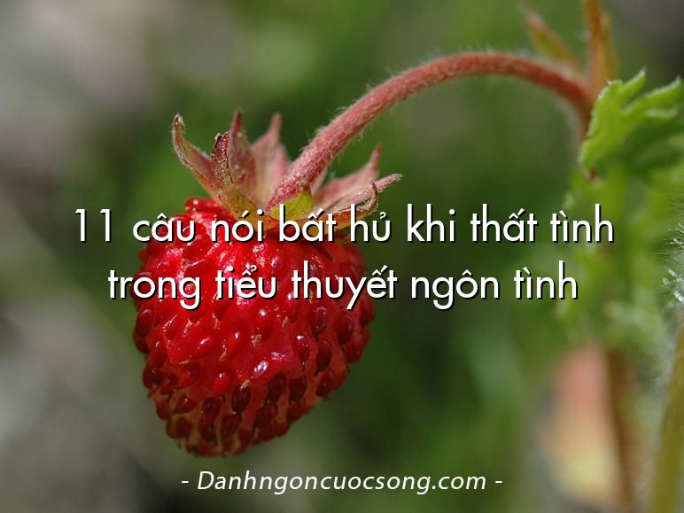 11 câu nói bất hủ khi thất tình trong tiểu thuyết ngôn tình