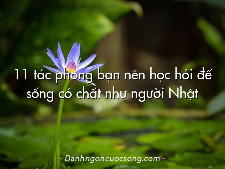 11 tác phong bạn nên học hỏi để sống có chất như người Nhật