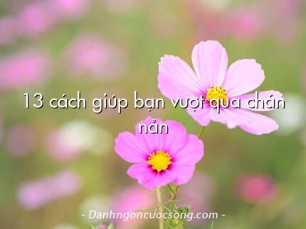 13 cách giúp bạn vượt qua chán nản