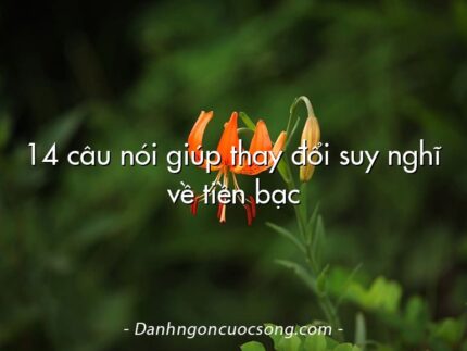 14 câu nói giúp thay đổi suy nghĩ về tiền bạc