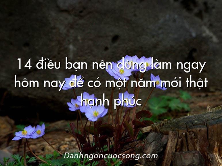 14 điều bạn nên dừng làm ngay hôm nay để có một năm mới thật hạnh phúc