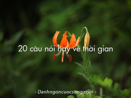 20 câu nói hay về thời gian