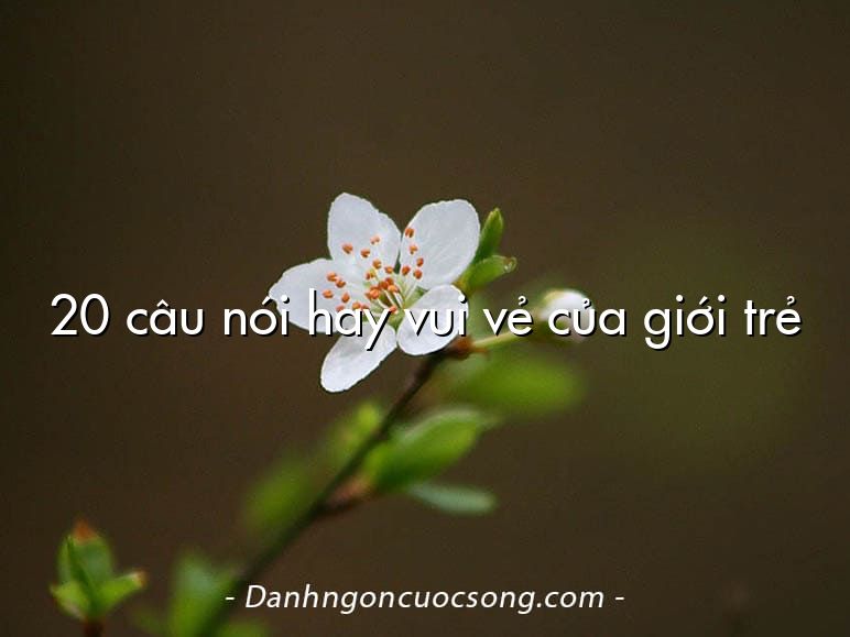 20 câu nói hay vui vẻ của giới trẻ