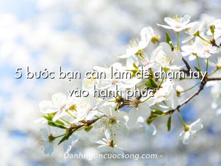 5 bước bạn cần làm để chạm tay vào hạnh phúc