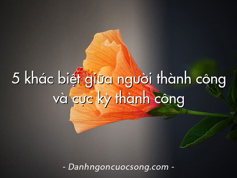 5 khác biệt giữa người thành công và cực kỳ thành công