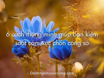 6 cách thông minh giúp bạn kiểm soát cảm xúc chốn công sở