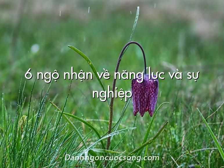 6 ngộ nhận về năng lực và sự nghiệp