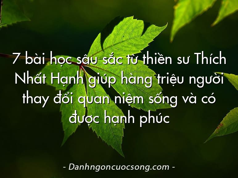 7 bài học sâu sắc từ thiền sư Thích Nhất Hạnh giúp hàng triệu người thay đổi quan niệm sống và có được hạnh phúc