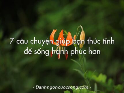7 câu chuyện giúp bạn thức tỉnh để sống hạnh phúc hơn