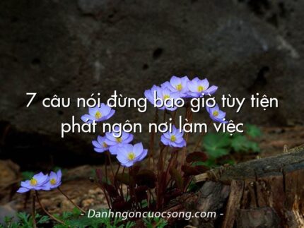 7 câu nói đừng bao giờ tùy tiện phát ngôn nơi làm việc