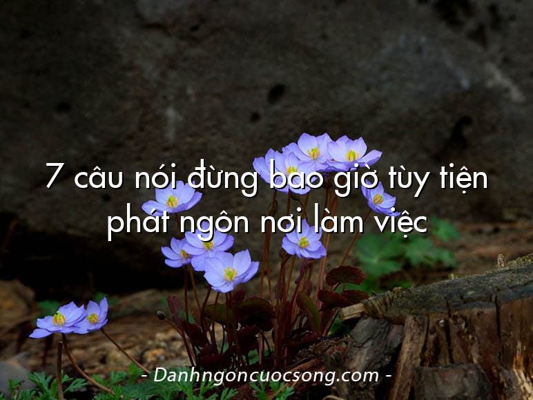 7 câu nói đừng bao giờ tùy tiện phát ngôn nơi làm việc