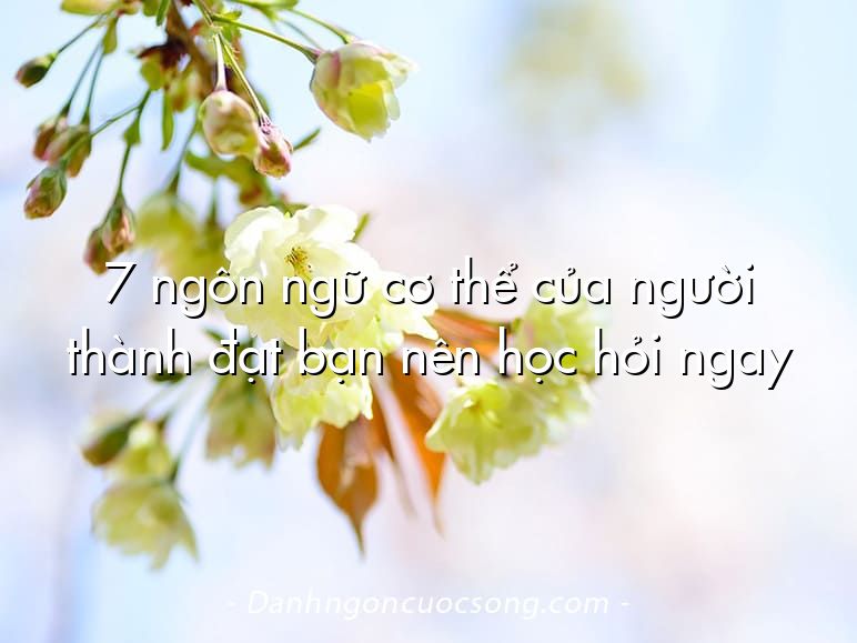 7 ngôn ngữ cơ thể của người thành đạt bạn nên học hỏi ngay