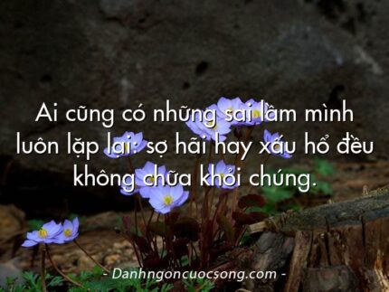 Ai cũng có những sai lầm mình luôn lặp lại: sợ hãi hay xấu hổ đều không chữa khỏi chúng.
