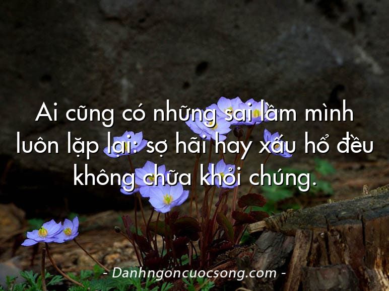 Ai cũng có những sai lầm mình luôn lặp lại: sợ hãi hay xấu hổ đều không chữa khỏi chúng.