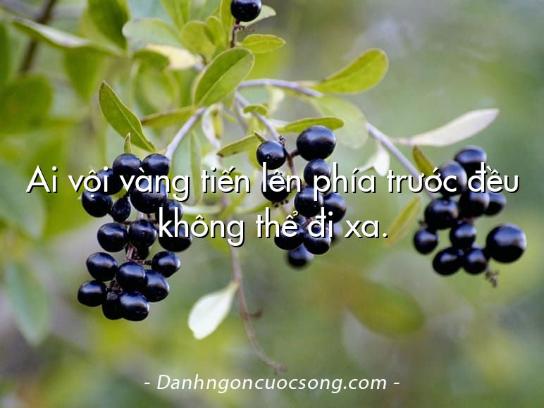 Ai vội vàng tiến lên phía trước đều không thể đi xa.