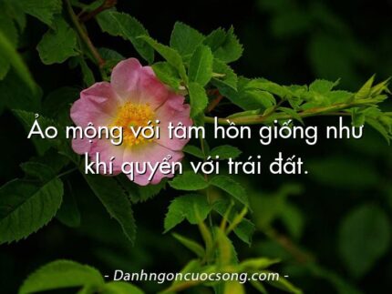 Ảo mộng với tâm hồn giống như khí quyển với trái đất.
