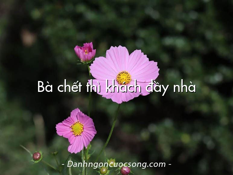 Bà chết thì khách đầy nhà
