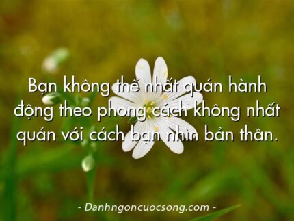 Bạn không thể nhất quán hành động theo phong cách không nhất quán với cách bạn nhìn bản thân.