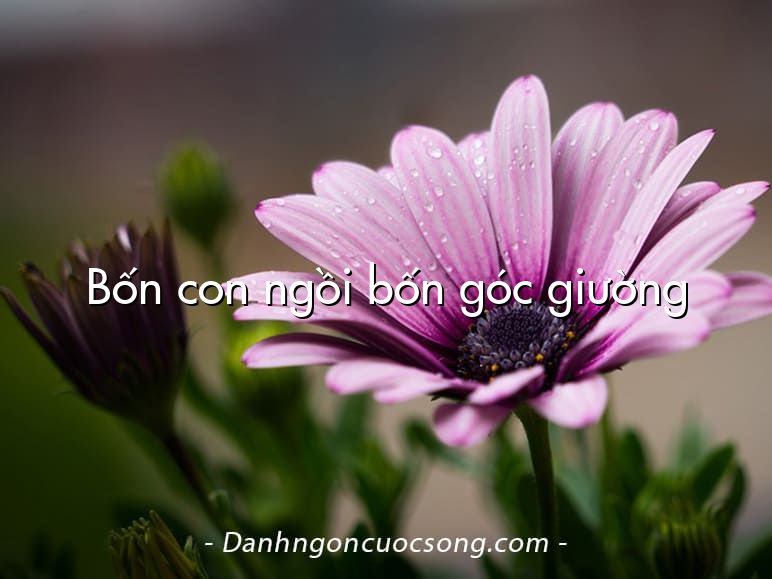 Bốn con ngồi bốn góc giường