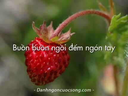 Buồn buồn ngồi đếm ngón tay