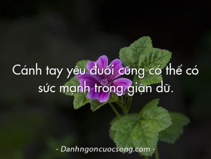Cánh tay yêu đuối cũng có thể có sức mạnh trong giận dữ.