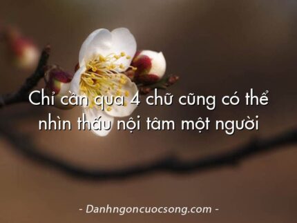 Chỉ cần qua 4 chữ cũng có thể nhìn thấu nội tâm một người