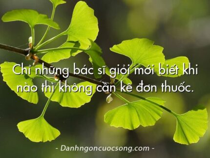 Chỉ những bác sĩ giỏi mới biết khi nào thì không cần kê đơn thuốc.