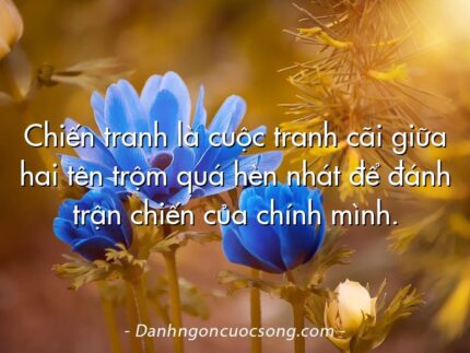 Chiến tranh là cuộc tranh cãi giữa hai tên trộm quá hèn nhát để đánh trận chiến của chính mình.