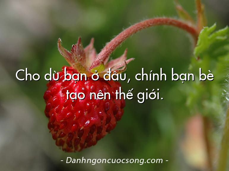 Cho dù bạn ở đâu, chính bạn bè tạo nên thế giới.