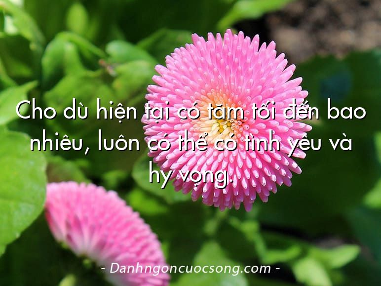 Cho dù hiện tại có tăm tối đến bao nhiêu, luôn có thể có tình yêu và hy vọng.