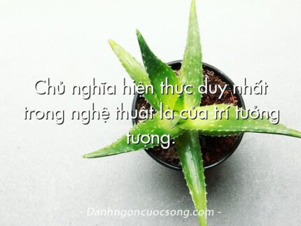 Chủ nghĩa hiện thực duy nhất trong nghệ thuật là của trí tưởng tượng.