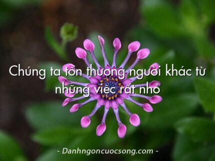 Chúng ta tổn thương người khác từ những việc rất nhỏ