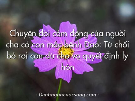 Chuyện đời cảm động của người cha có con mắc bệnh Đao: Từ chối bỏ rơi con dù cho vợ quyết định ly hôn