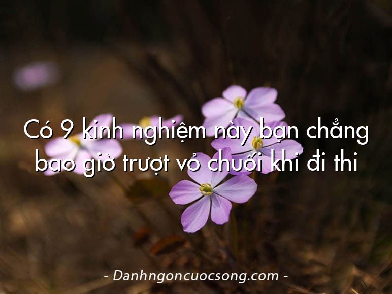 Có 9 kinh nghiệm này bạn chẳng bao giờ trượt vỏ chuối khi đi thi