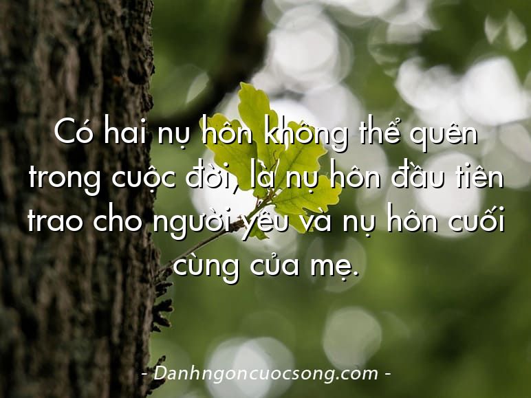 Có hai nụ hôn không thể quên trong cuộc đời, là nụ hôn đầu tiên trao cho người yêu và nụ hôn cuối cùng của mẹ.