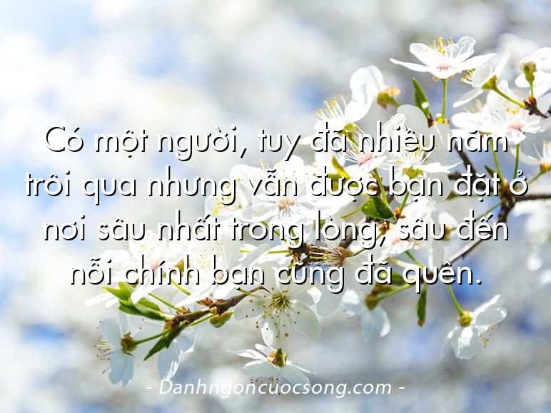 Có một người, tuy đã nhiều năm trôi qua nhưng vẫn được bạn đặt ở nơi sâu nhất trong lòng, sâu đến nỗi chính bạn cũng đã quên.