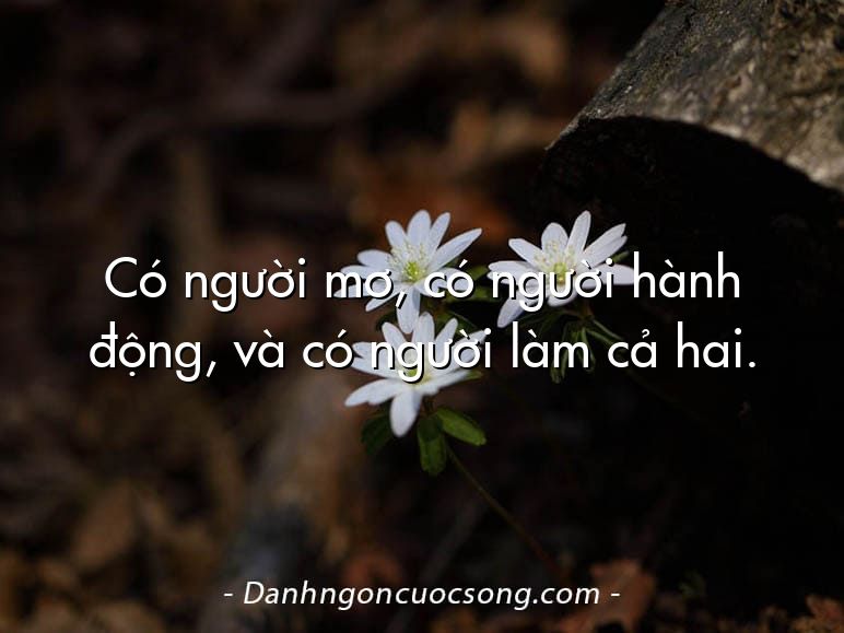 Có người mơ, có người hành động, và có người làm cả hai.