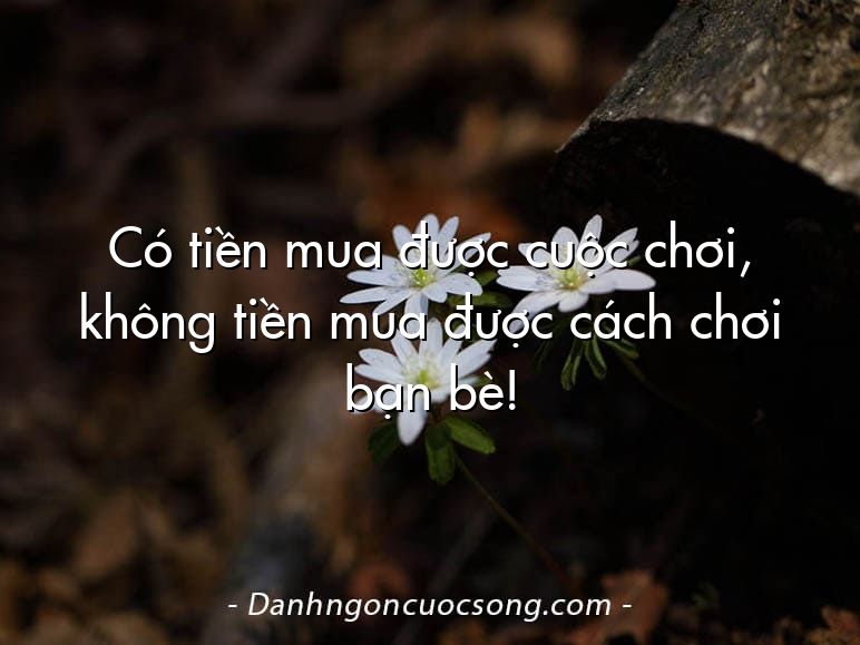 Có tiền mua được cuộc chơi, không tiền mua được cách chơi bạn bè!