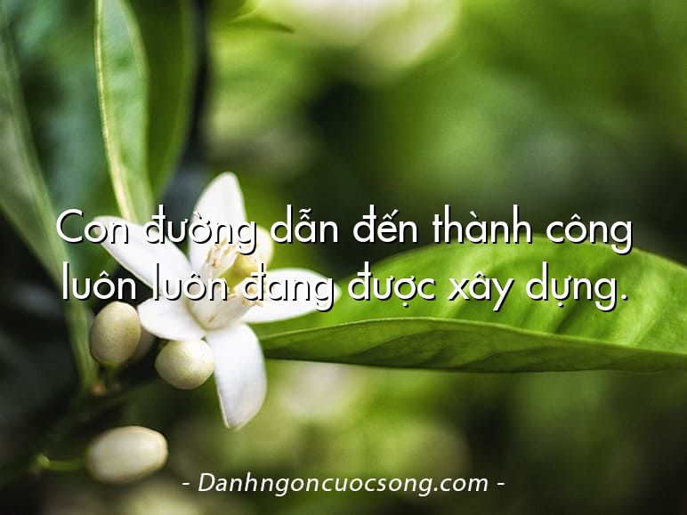 Con đường dẫn đến thành công luôn luôn đang được xây dựng.