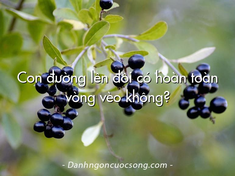 Con đường lên đồi có hoàn toàn vòng vèo không?