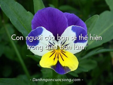Con người của bạn sẽ thể hiện trong điều bạn làm.