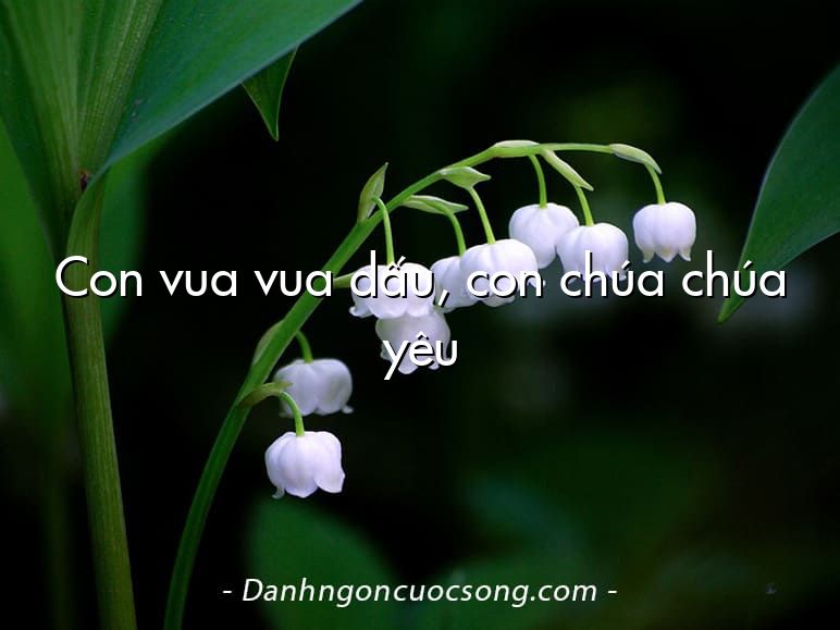 Con vua vua dấu, con chúa chúa yêu
