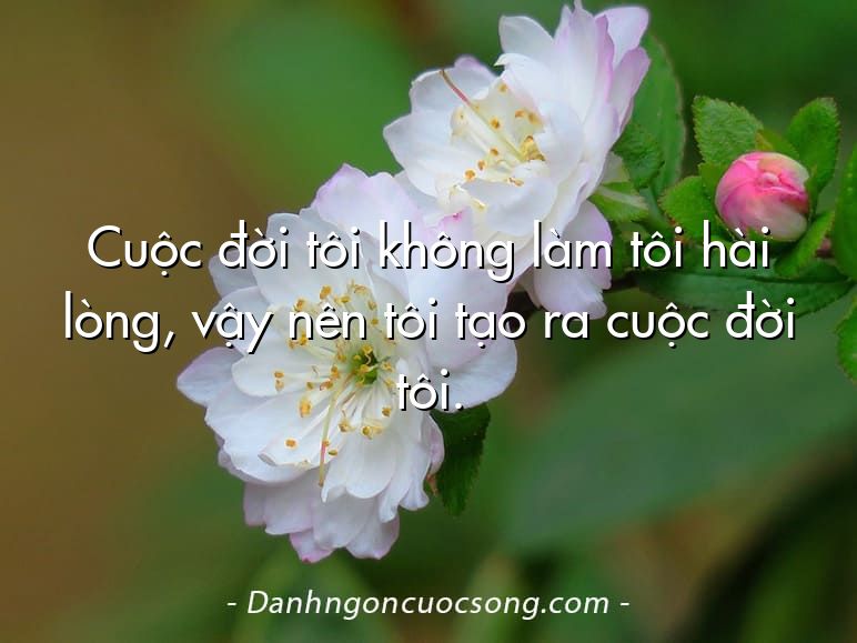Cuộc đời tôi không làm tôi hài lòng, vậy nên tôi tạo ra cuộc đời tôi.