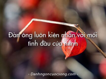 Đàn ông luôn kiên nhẫn với mối tình đầu của mình