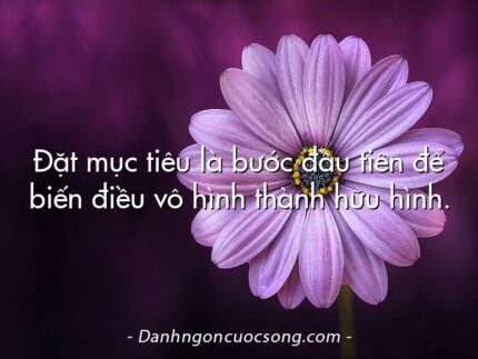 Đặt mục tiêu là bước đầu tiên để biến điều vô hình thành hữu hình.