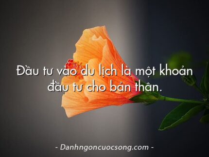 Đầu tư vào du lịch là một khoản đầu tư cho bản thân.