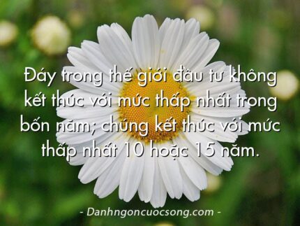Đáy trong thế giới đầu tư không kết thúc với mức thấp nhất trong bốn năm; chúng kết thúc với mức thấp nhất 10 hoặc 15 năm.